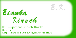 bianka kirsch business card